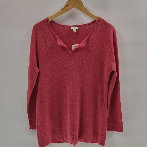 J. Jill Cashmere Pink Sweater Size Medium Relaxed Oversized Fit Long Sleeve - Picture 1 of 9